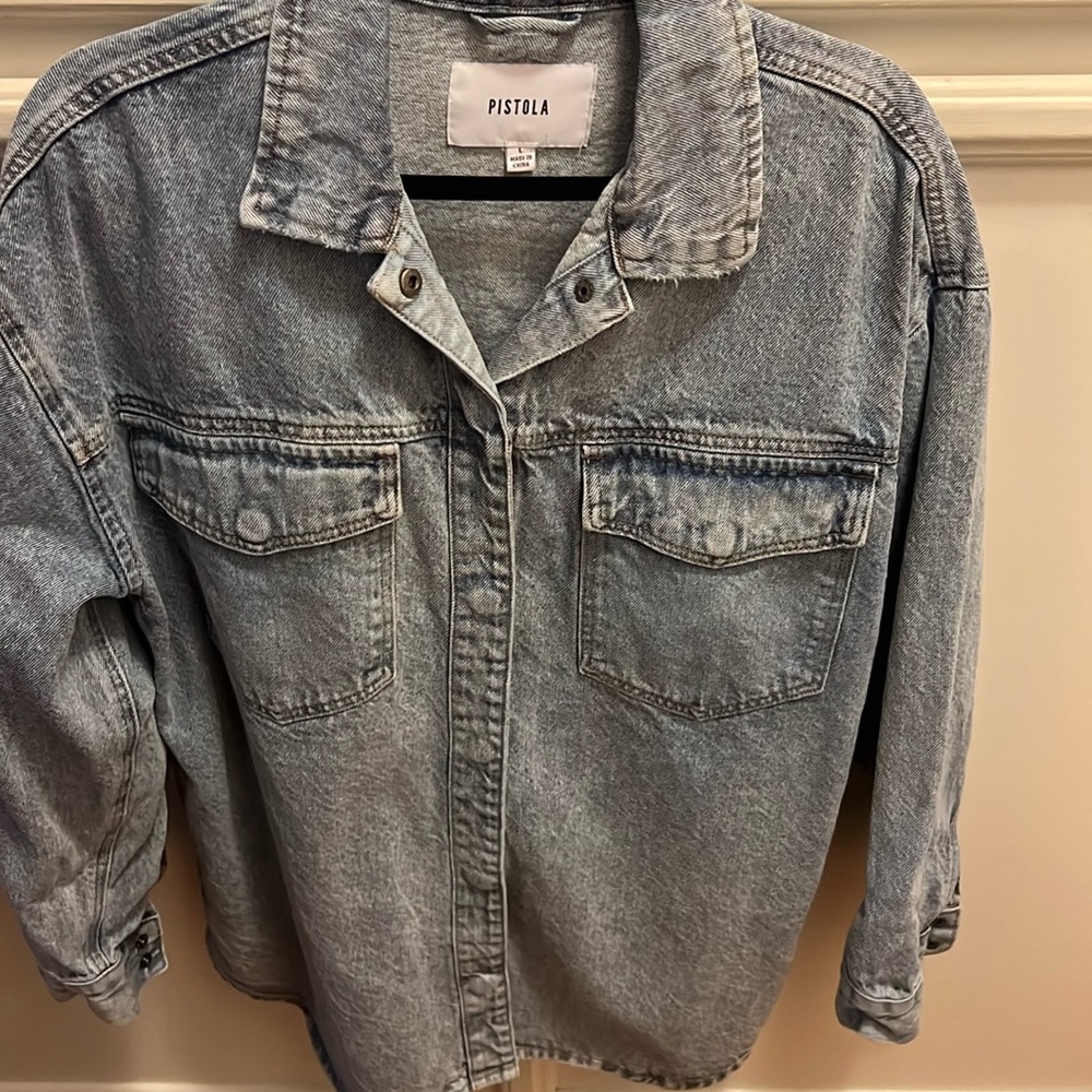 PISTOLA Oversized Shacket - Paloma, size Large.